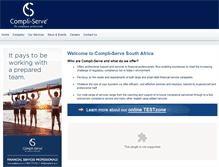 Tablet Screenshot of compliserve.co.za